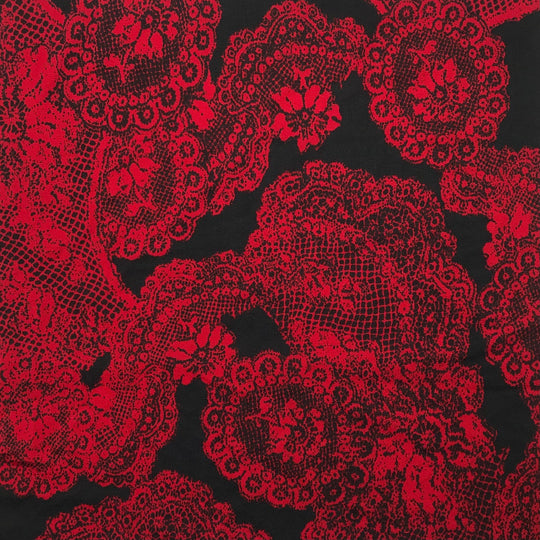Vampire Leggings - Poly Knit - Black/Red Lace Print - 2.8M Bundle (6603354570865)