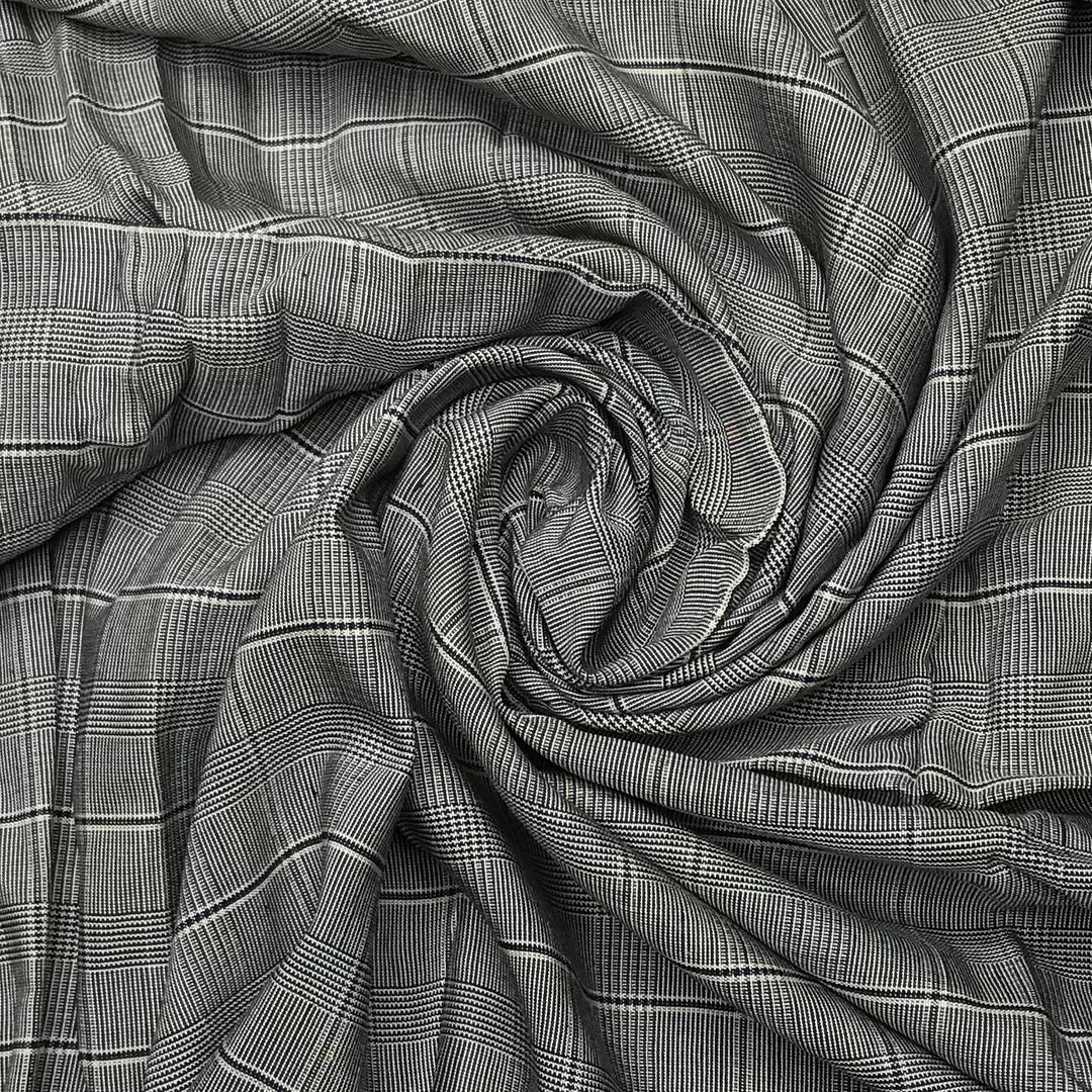 Summer Meetings - Basket Weave Poly Woven - Navy/White Plaid - 1.65M Bundle (6603469815921)