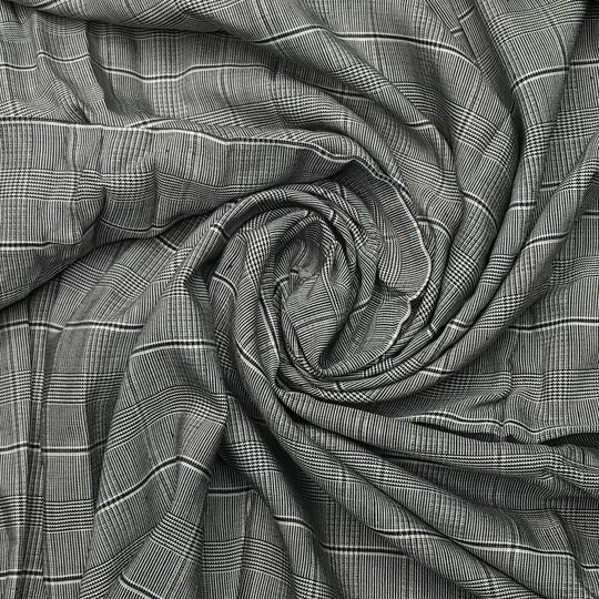 Summer Meetings - Basket Weave Poly Woven - Navy/White Plaid - 1.65M Bundle (6603469815921)