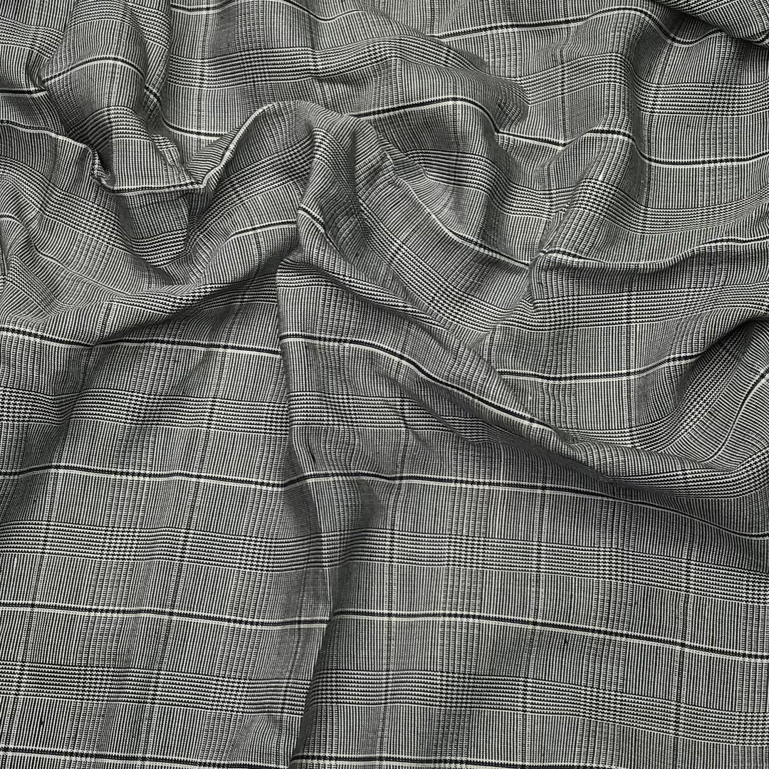 Summer Meetings - Basket Weave Poly Woven - Navy/White Plaid - 1.65M Bundle (6603469815921)
