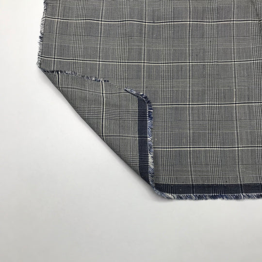 Summer Meetings - Basket Weave Poly Woven - Navy/White Plaid - 1.65M Bundle (6603469815921)