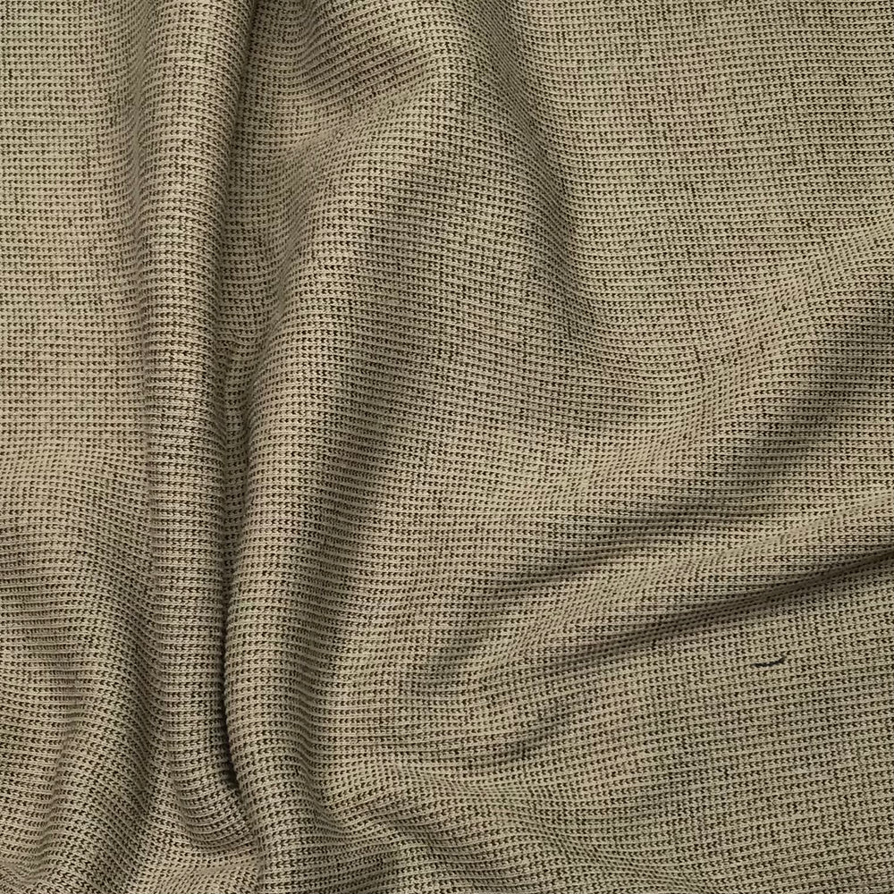Oatmeal Cookies And Chocolate - Tubular Rib Knit Polyester Blend Knit - Light Beige - 0.9M Bundle (6603471454321)