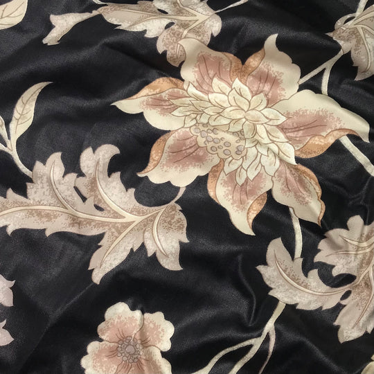 Neutral Lotus - Cotton Blend Woven - Black Multi Floral - 1.6M Bundle (6603808899185)