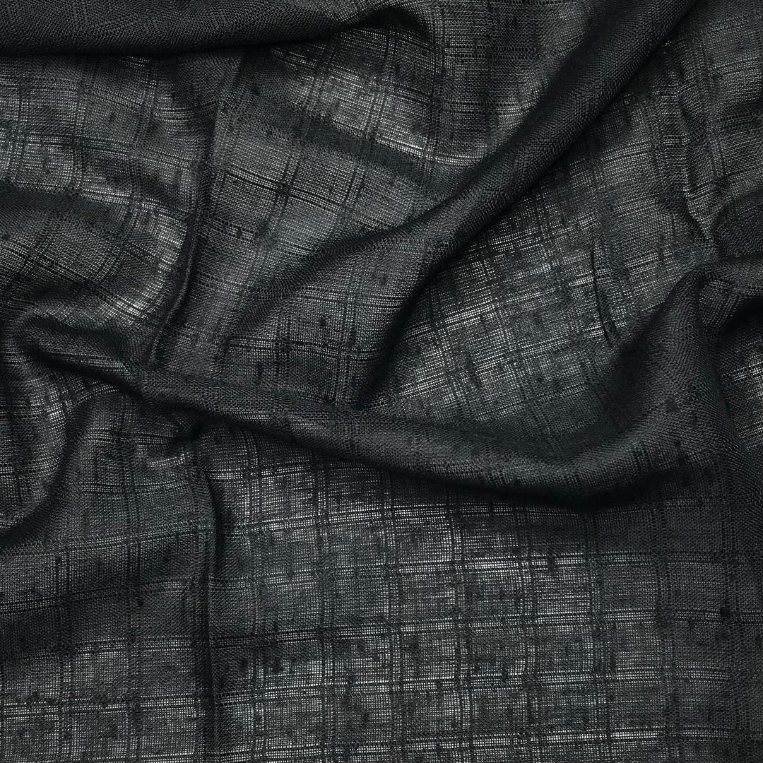 Graphing Error - Polyester Blend Woven - Black Window Pane - 3.3M Bundle (6603809390705)