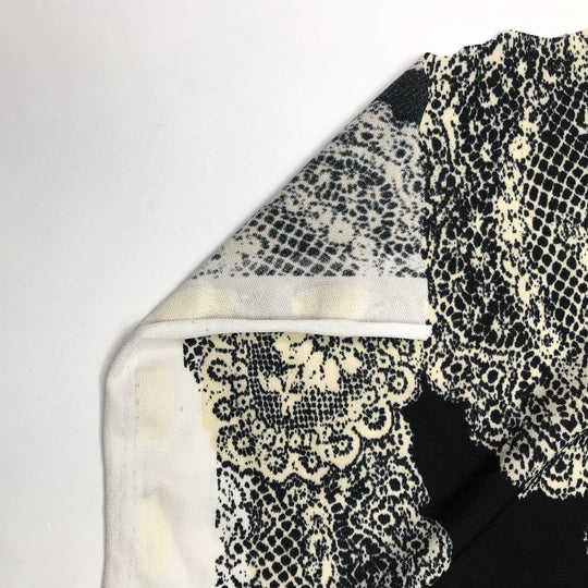 Angel Leggings - Jersey Poly Knit - Black/Cream Paisley - 1.65M Bundle (6603809947761)