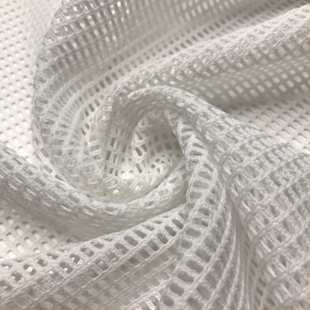 Nom Nom - Mesh Poly Knit - White - 1M Bundle (6606083883121)