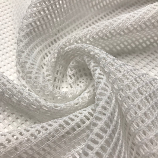 Nom Nom - Mesh Poly Knit - White - 1M Bundle (6606083883121)