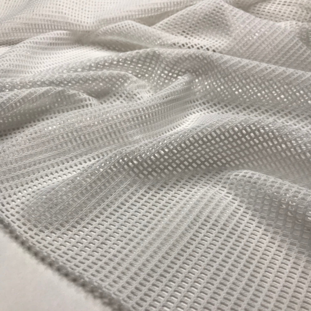 Nom Nom - Mesh Poly Knit - White - 1M Bundle (6606083883121)