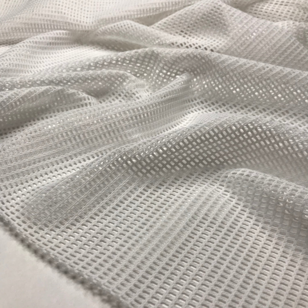 Nom Nom - Mesh Poly Knit - White - 1M Bundle (6606083883121)