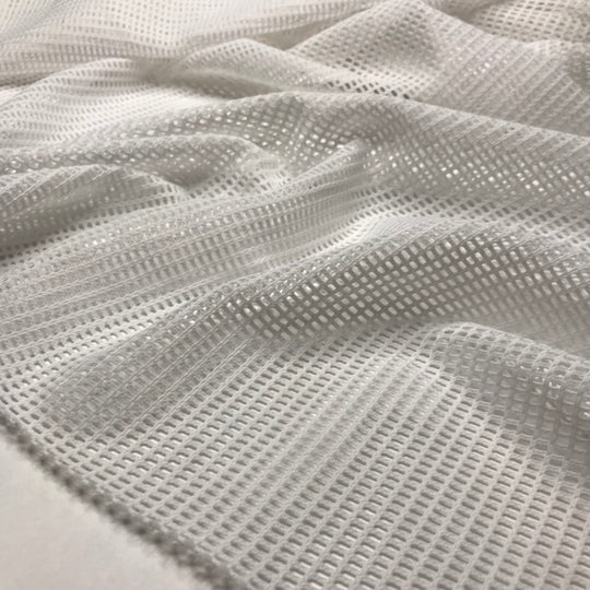 Nom Nom - Mesh Poly Knit - White - 1M Bundle (6606083883121)
