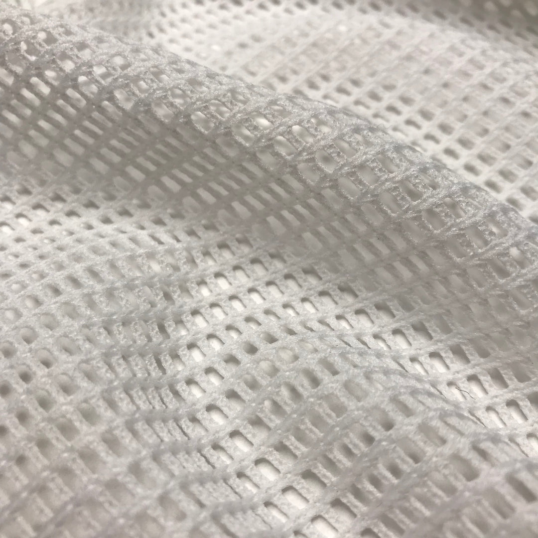 Nom Nom - Mesh Poly Knit - White - 1M Bundle (6606083883121)