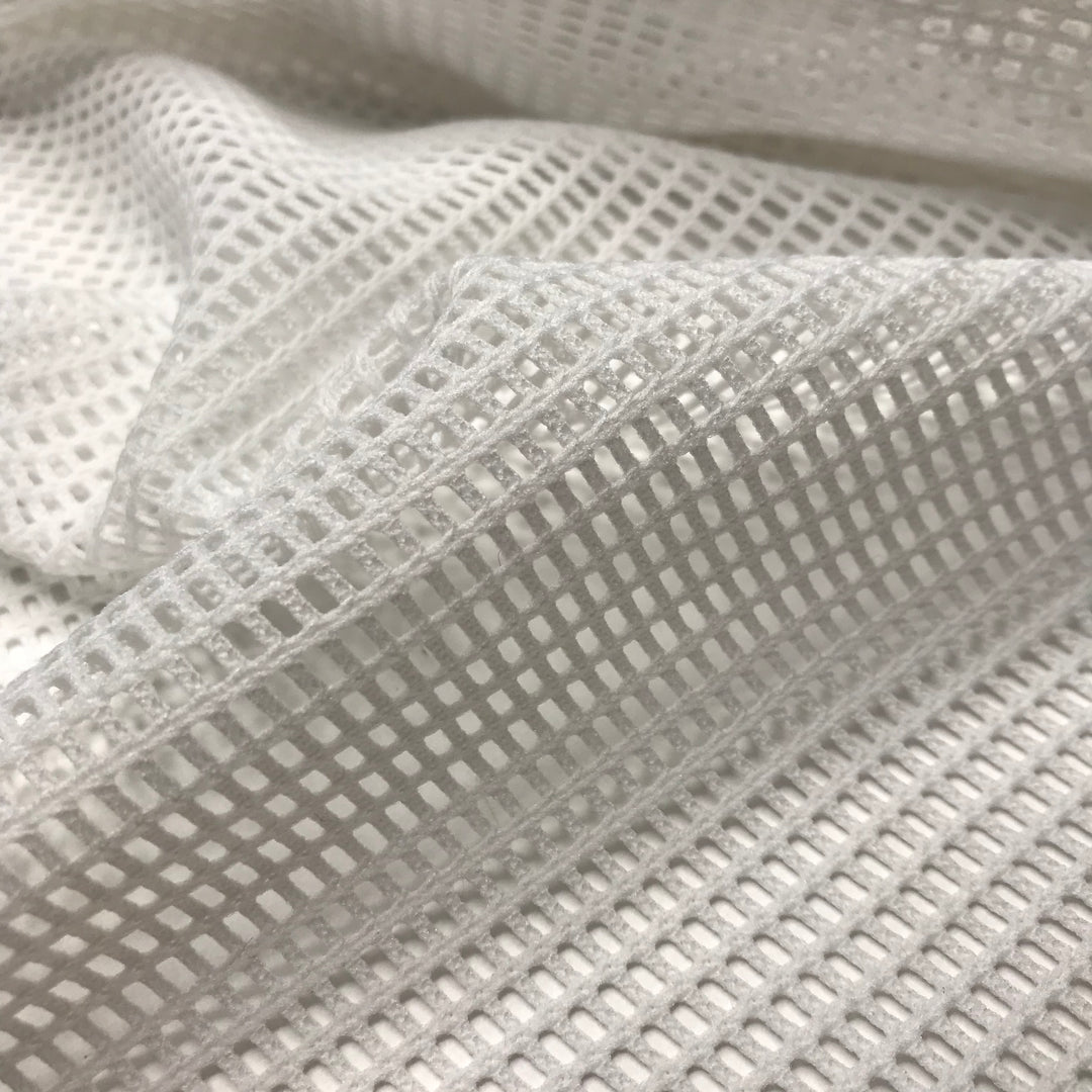 Nom Nom - Mesh Poly Knit - White - 1M Bundle (6606083883121)