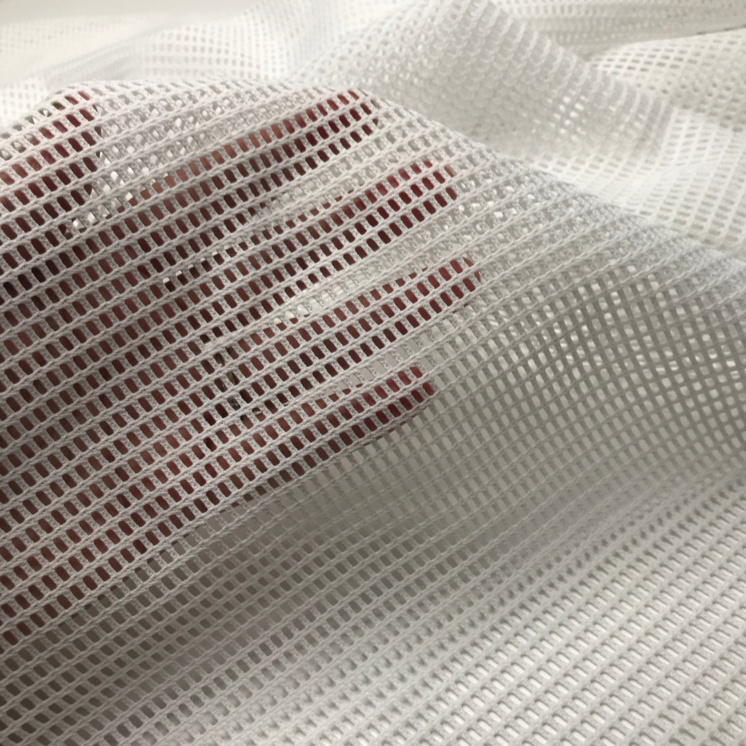 Nom Nom - Mesh Poly Knit - White - 1M Bundle (6606083883121)