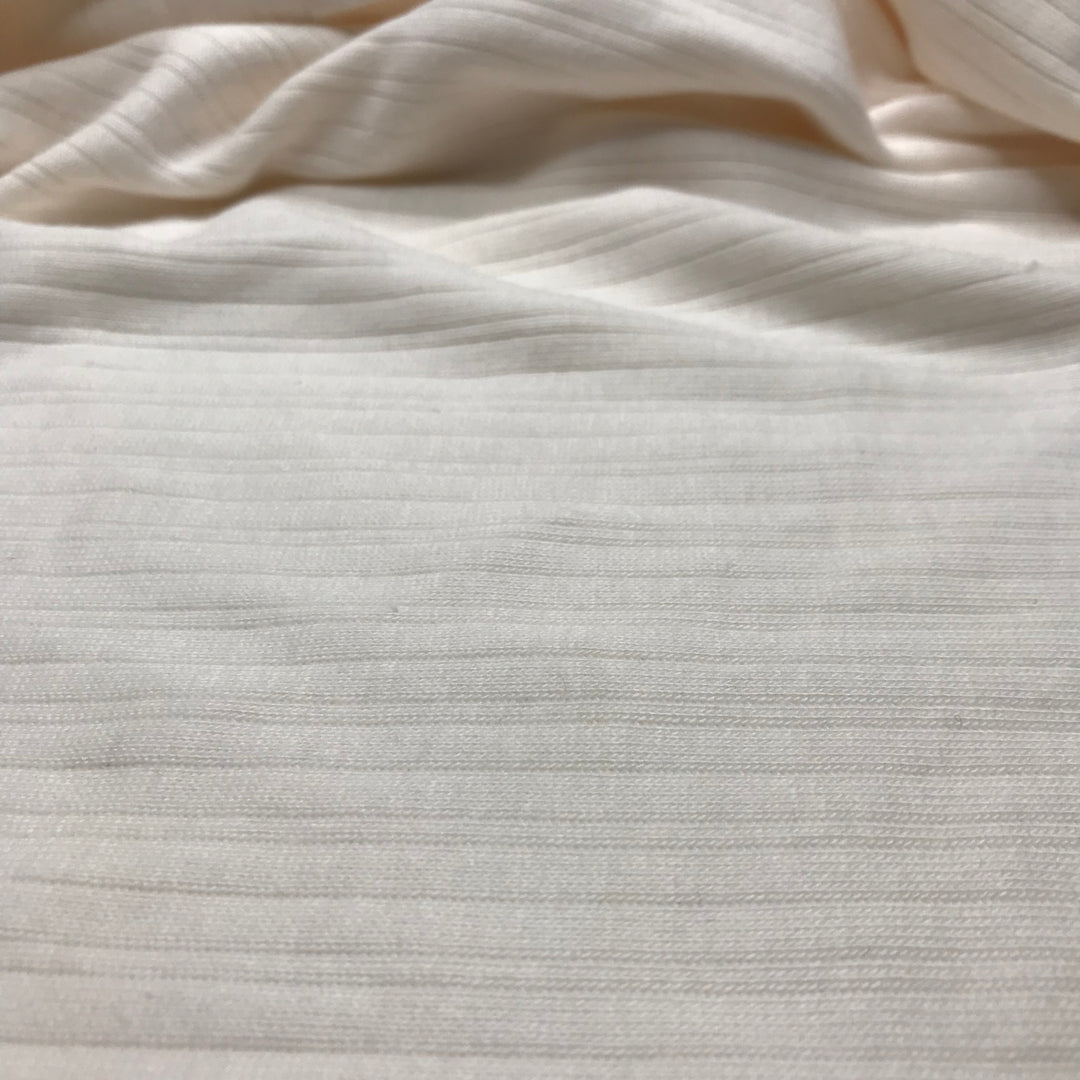 Cream Topping - Rib Knit Cotton Knit - White - 2.5M Bundle (6606098464881)