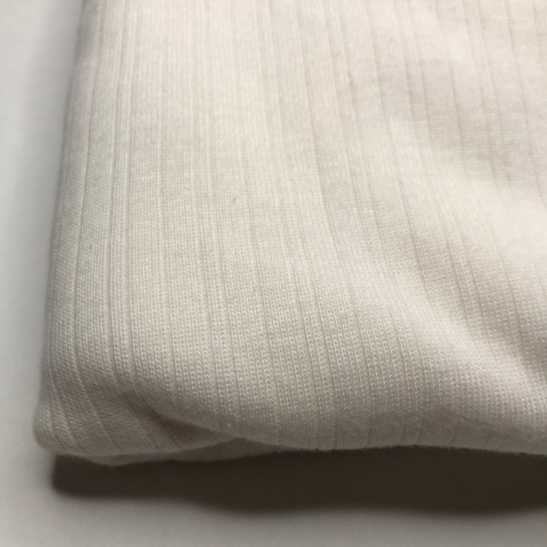 Cream Topping - Rib Knit Cotton Knit - White - 2.5M Bundle (6606098464881)