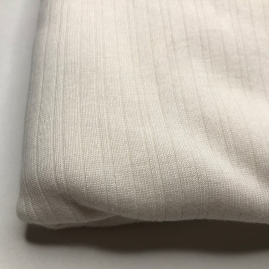 Cream Topping - Rib Knit Cotton Knit - White - 2.5M Bundle (6606098464881)