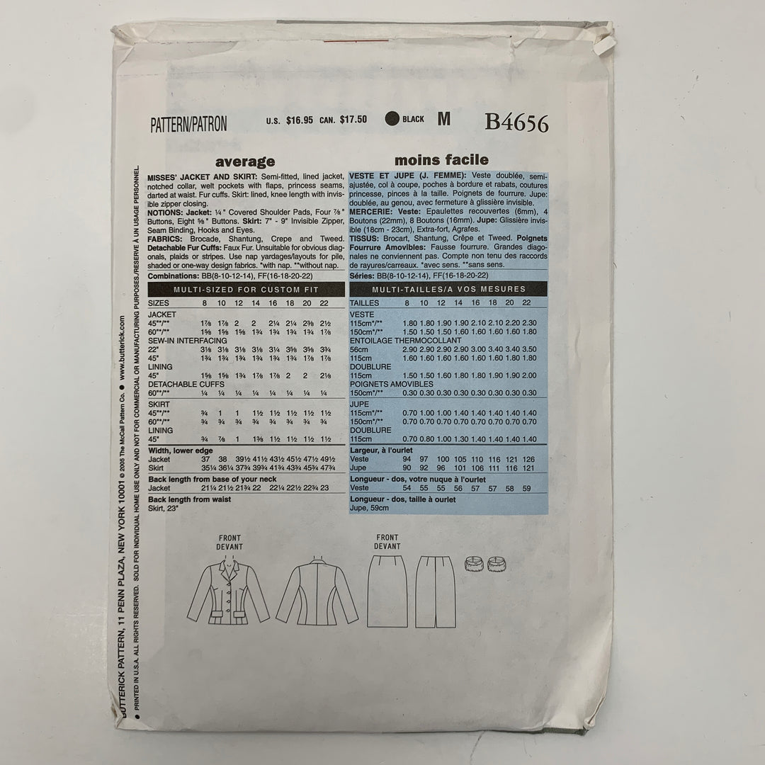 Sewing Pattern - Womenswear - Butterick B4656 (6608582967409)