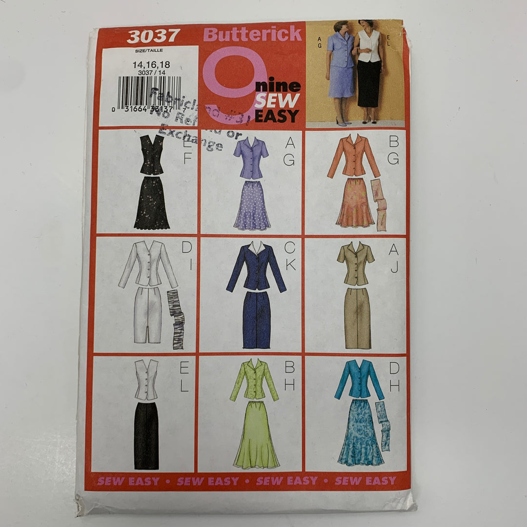 Sewing Pattern - Womenswear - Butterick 3037 (6608588832881)