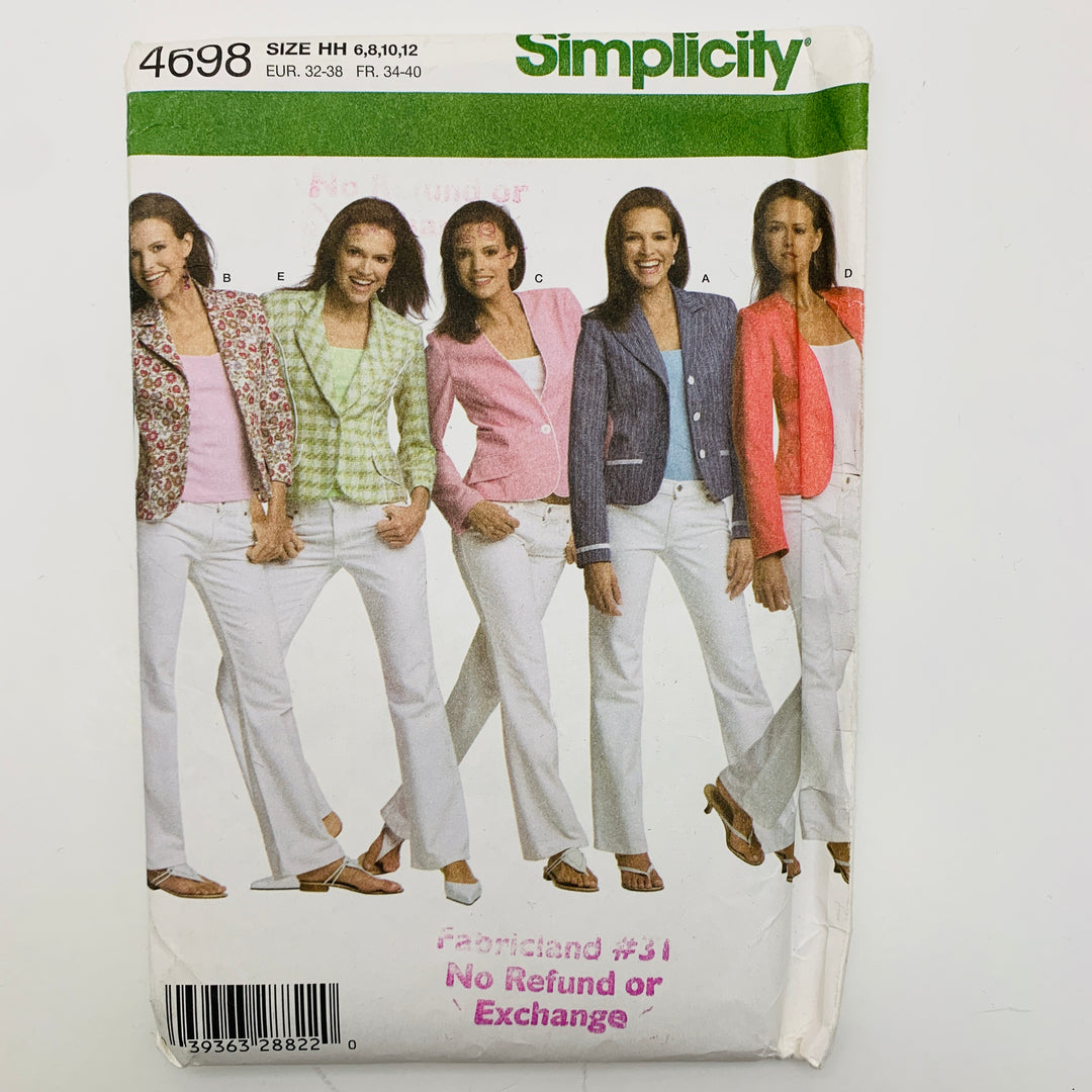 Sewing Pattern - Womenswear - Simplicity 4698 (6609240391793)