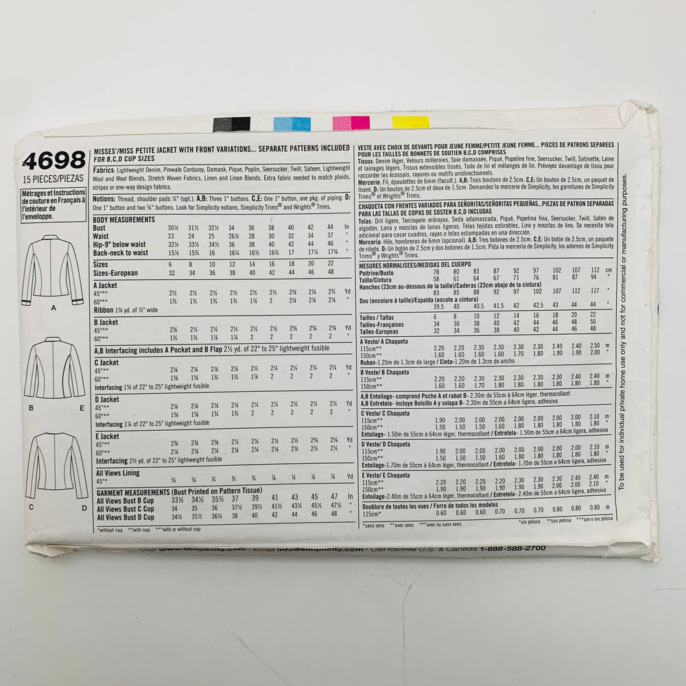 Sewing Pattern - Womenswear - Simplicity 4698 (6609240391793)