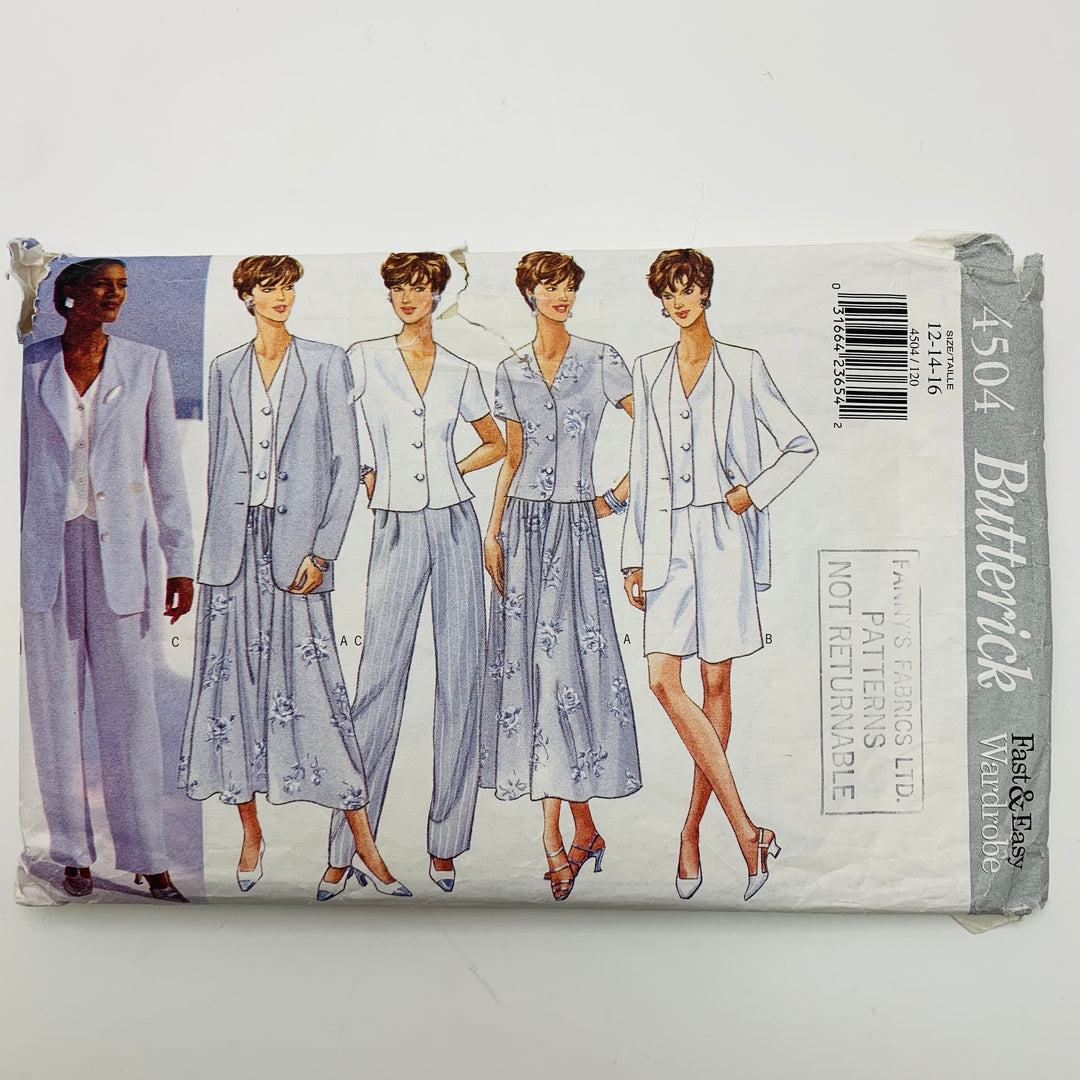 Sewing Pattern - Womenswear - Butterick 4504 (6609285021809)