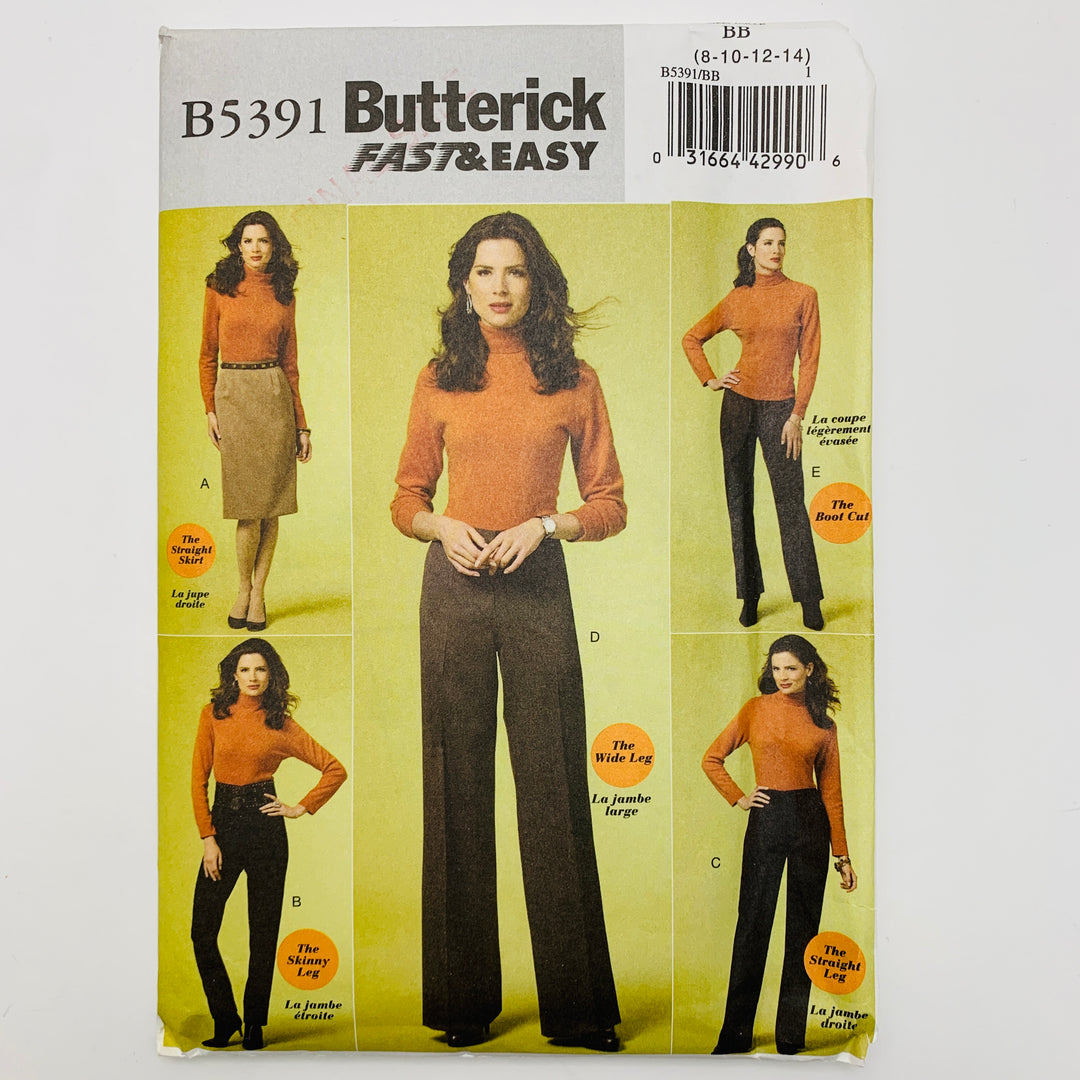 Sewing Pattern - Womenswear - Butterick B5391 (6609288200305)