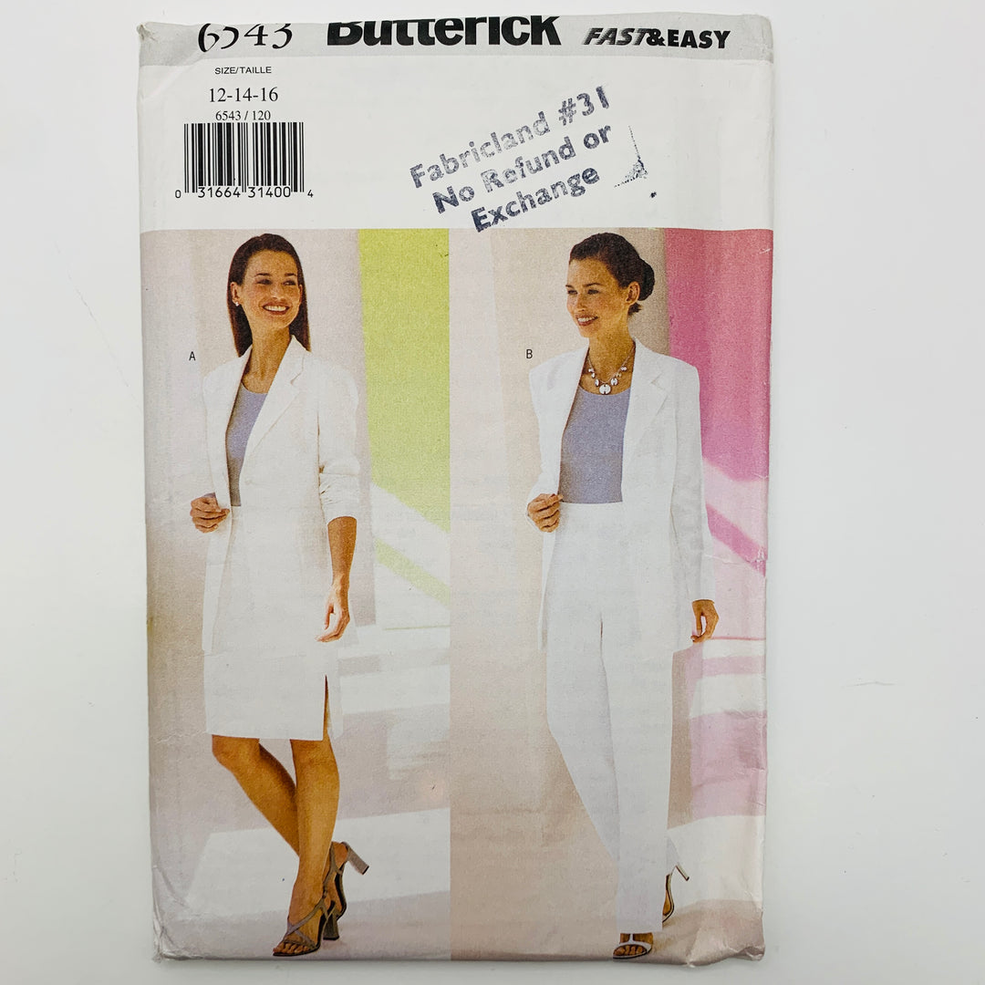 Sewing Pattern - Womenswear - Butterick 6543 (6609292525681)