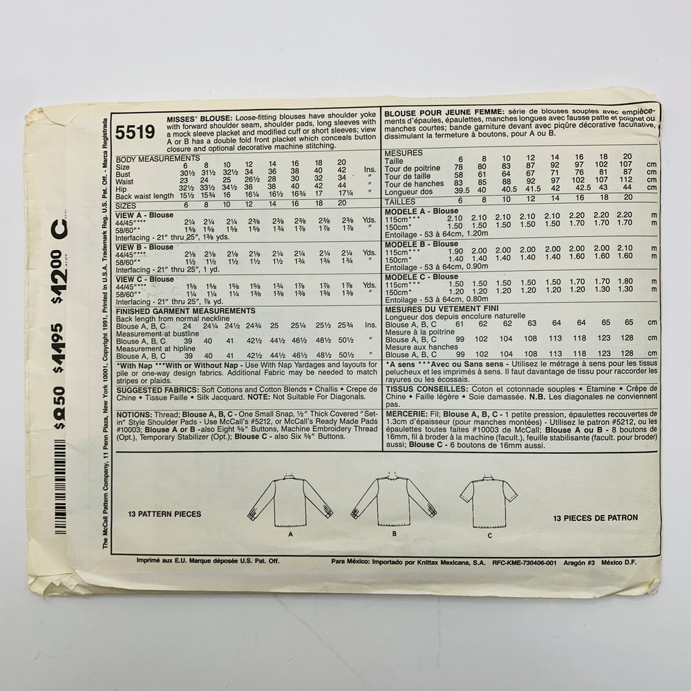 Sewing Pattern - Womenswear - Busy Womans 5519 (6609329062001)