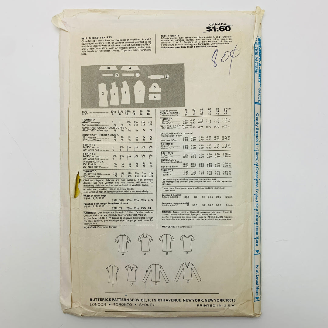 Sewing Pattern - Womenswear - Butterick 4614 (6609330536561)