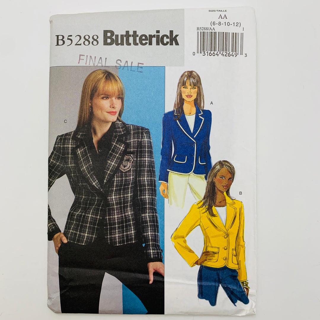Sewing Pattern - Womenswear - Butterick B5288 (6609752916081)