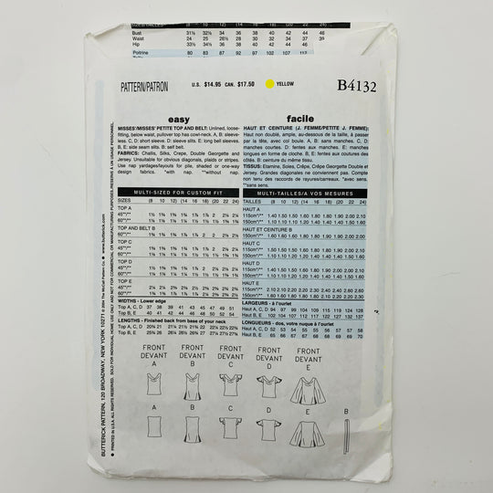 Sewing Pattern - Womenswear - Butterick B4132 (6609759273073)