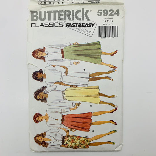 Sewing Pattern - Womenswear - Butterick 5924 (6609782636657)