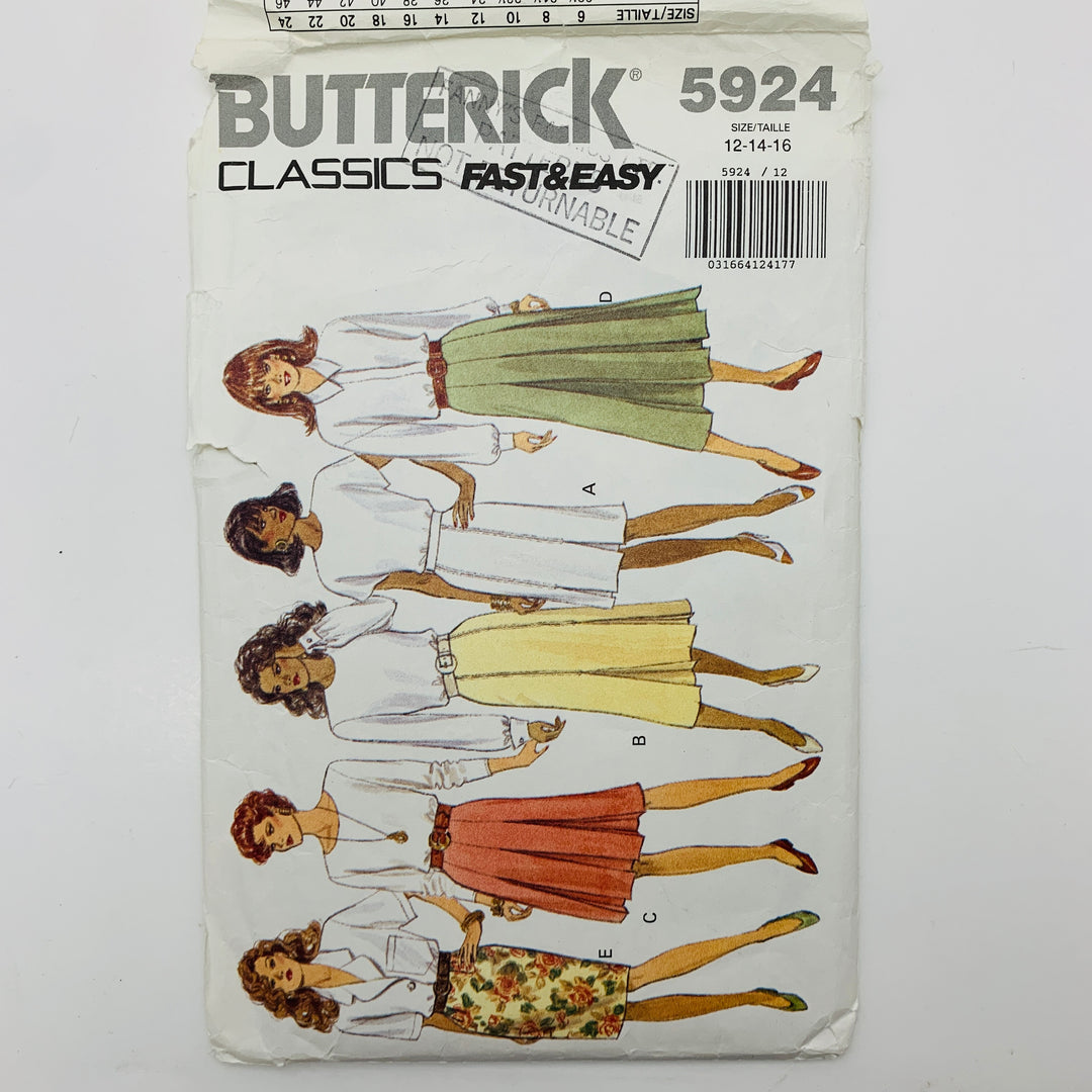 Sewing Pattern - Womenswear - Butterick 5924 (6609782702193)
