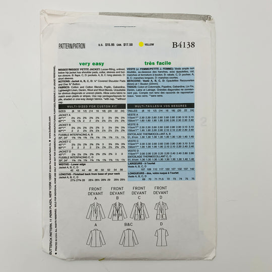 Sewing Pattern - Womenswear - Butterick B1438 (6609783128177)