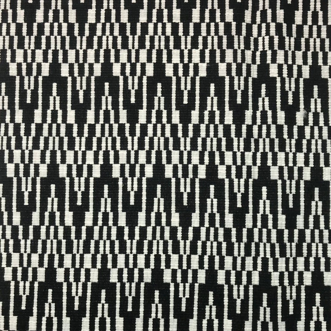 Line Drawn Skyscrapers - Polyester Blend Knit - Black/White Geometric - 0.9M Bundle (6617967427697)
