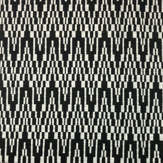 Line Drawn Skyscrapers - Polyester Blend Knit - Black/White Geometric - 0.9M Bundle (6617967427697)