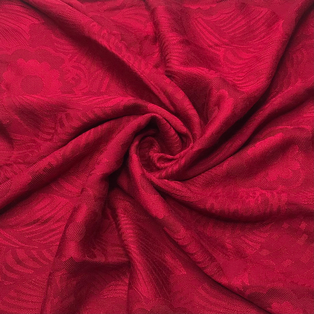Market Place Flower Stands - Rayon Blend Woven - Burgundy Floral - 1.4M Bundle (6617988104305)