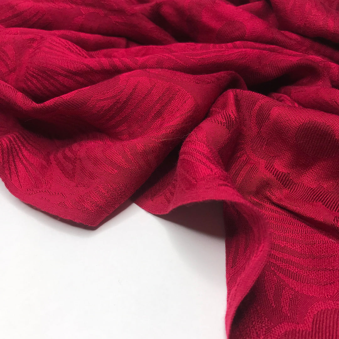 Market Place Flower Stands - Rayon Blend Woven - Burgundy Floral - 1.4M Bundle (6617988104305)