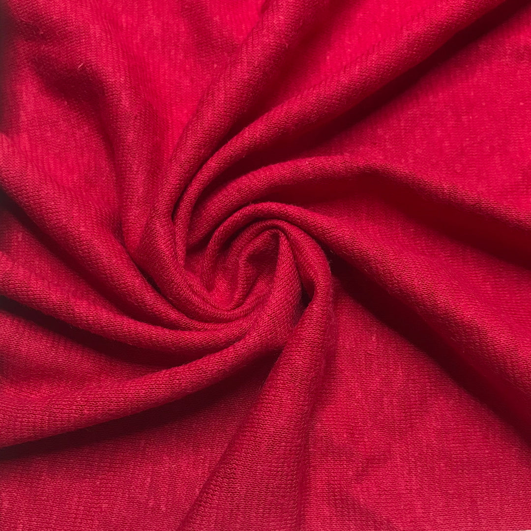 Apple For The Teacher - Jersey Hemp Blend Knit - Red - Bundles (6619218903153)