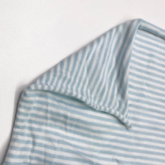 Perfect Striped Tee - Jersey Bamboo/Cotton Knit - Light White/Blue Stripes - 0.8M Bundle (6619931476081)
