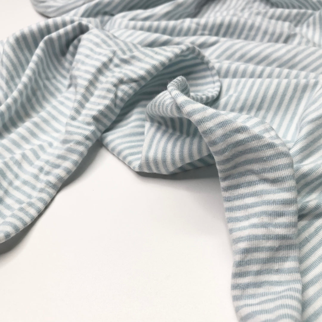 Perfect Striped Tee - Jersey Bamboo/Cotton Knit - Light White/Blue Stripes - 0.8M Bundle (6619931476081)