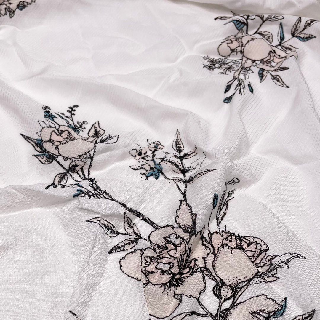 Teacher Appreciation - Rayon Woven - White Multi Floral - 1.4M Bundle (6620165144689)