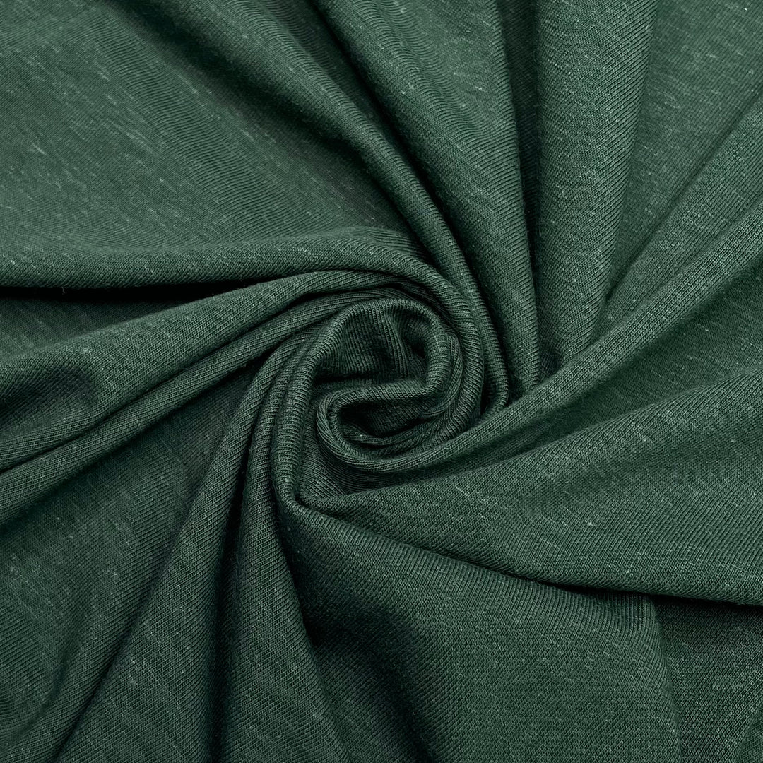 End Of The Summer Green - Jersey Hemp/Organic Cotton Knit - Dark Green - 1.6M Bundle (6622138597489)