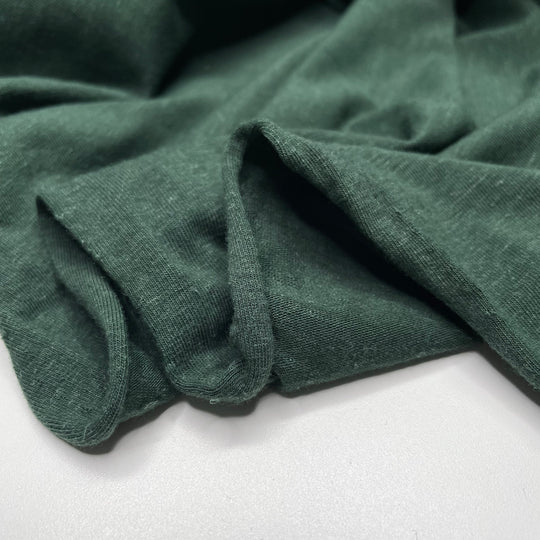 End Of The Summer Green - Jersey Hemp/Organic Cotton Knit - Dark Green - 1.6M Bundle (6622138597489)