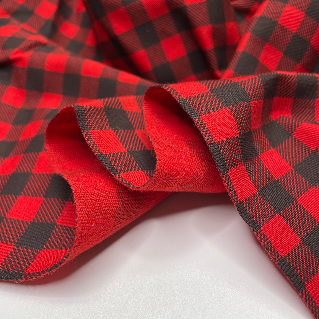Summer Canadiana - Twill Weave Cotton Woven - Red/Black Plaid - 3.4M Bundle (6622143709297)