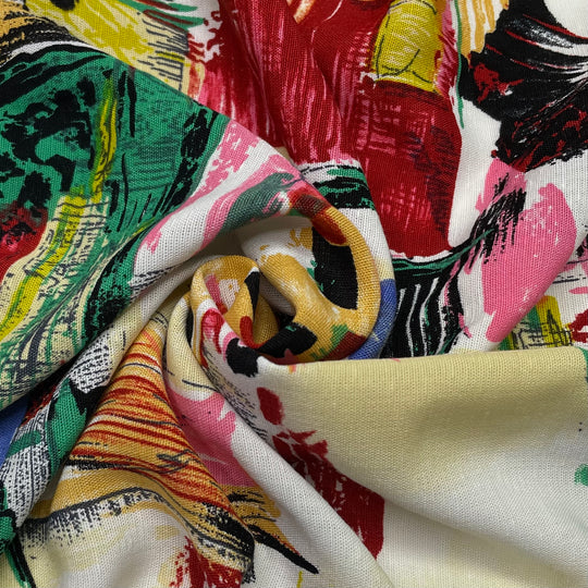 Colour By Number - Rayon Woven - Multi Abstract - 1.75M Bundle (6622144397425)