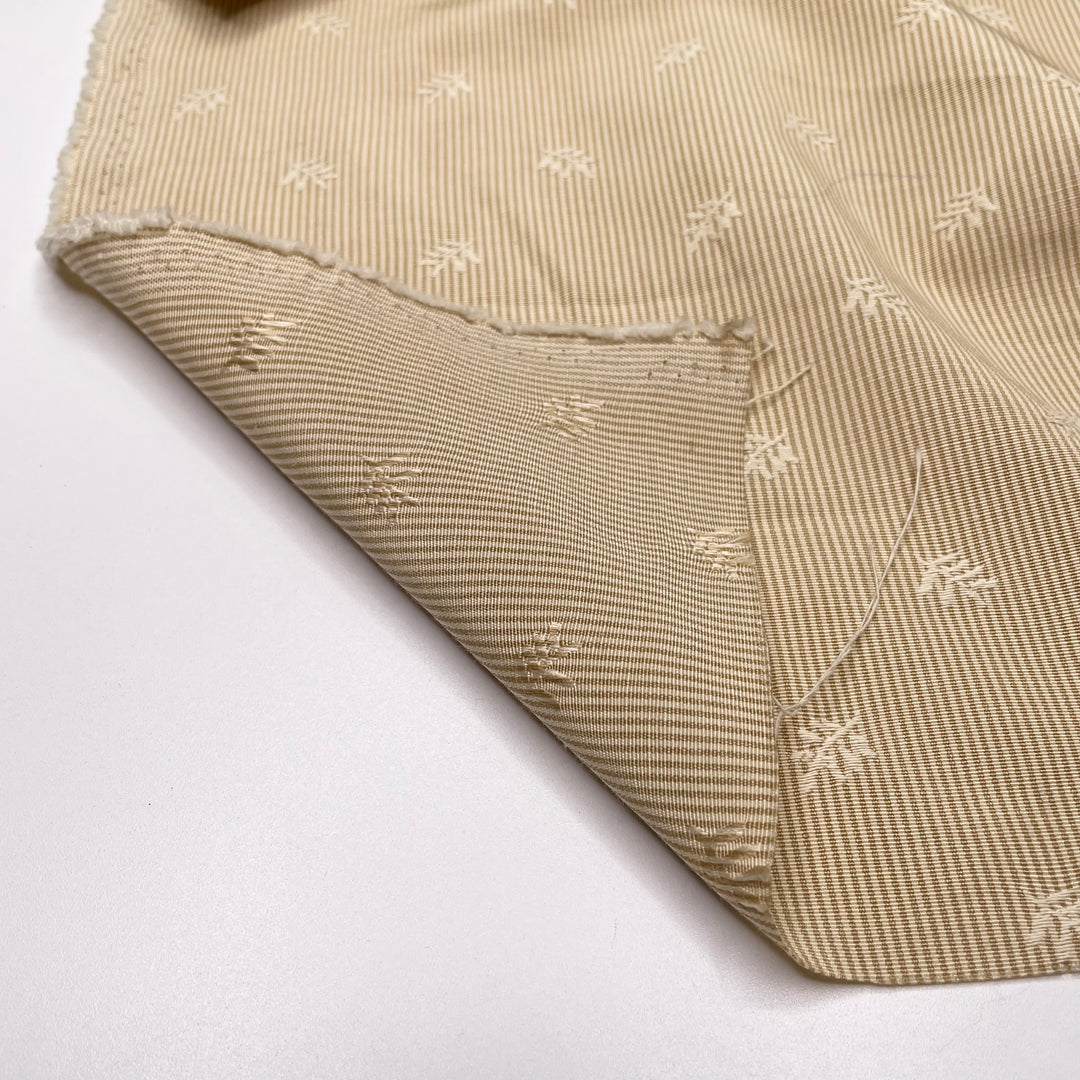 The First Book - Polyester Blend Woven - Gold Stripes And Floral - 1/2 Meter (6630077988977)