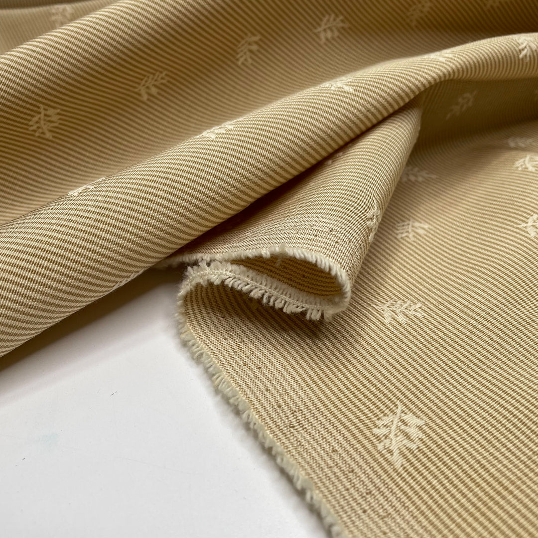 The First Book - Polyester Blend Woven - Gold Stripes And Floral - 1/2 Meter (6630077988977)