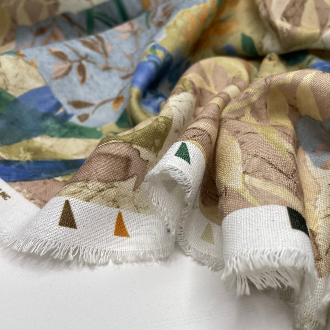 Alice In Wonderland - Cotton Blend Woven - Beige Multi Floral - 1/2 Meter (6630078840945)