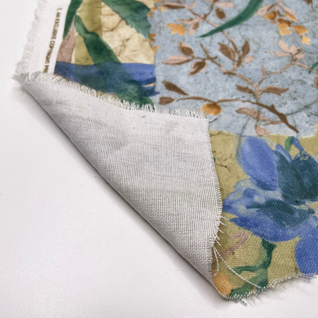 Alice In Wonderland - Cotton Blend Woven - Beige Multi Floral - 1/2 Meter (6630078840945)